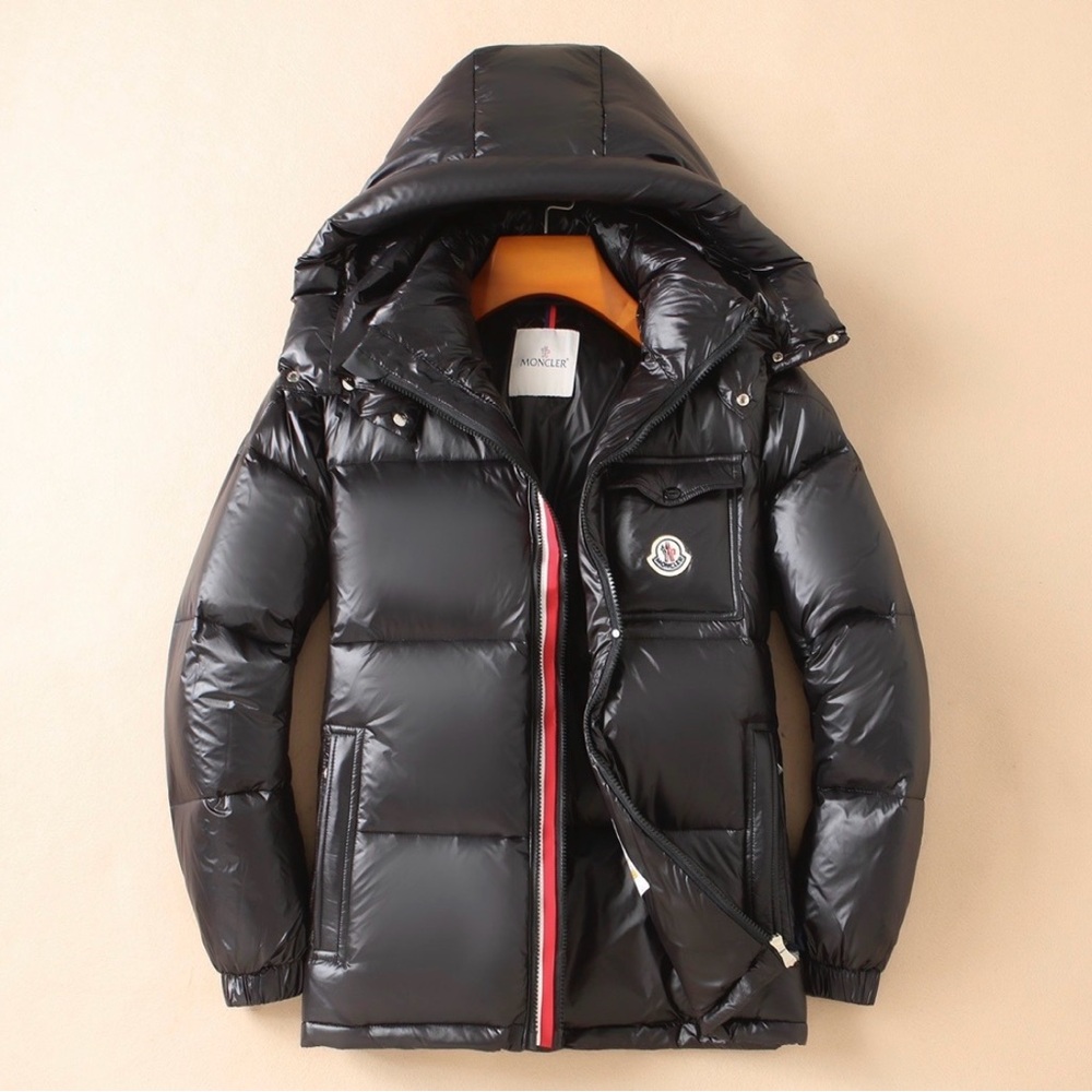 Moncler Shiny Black Puffer Jacket